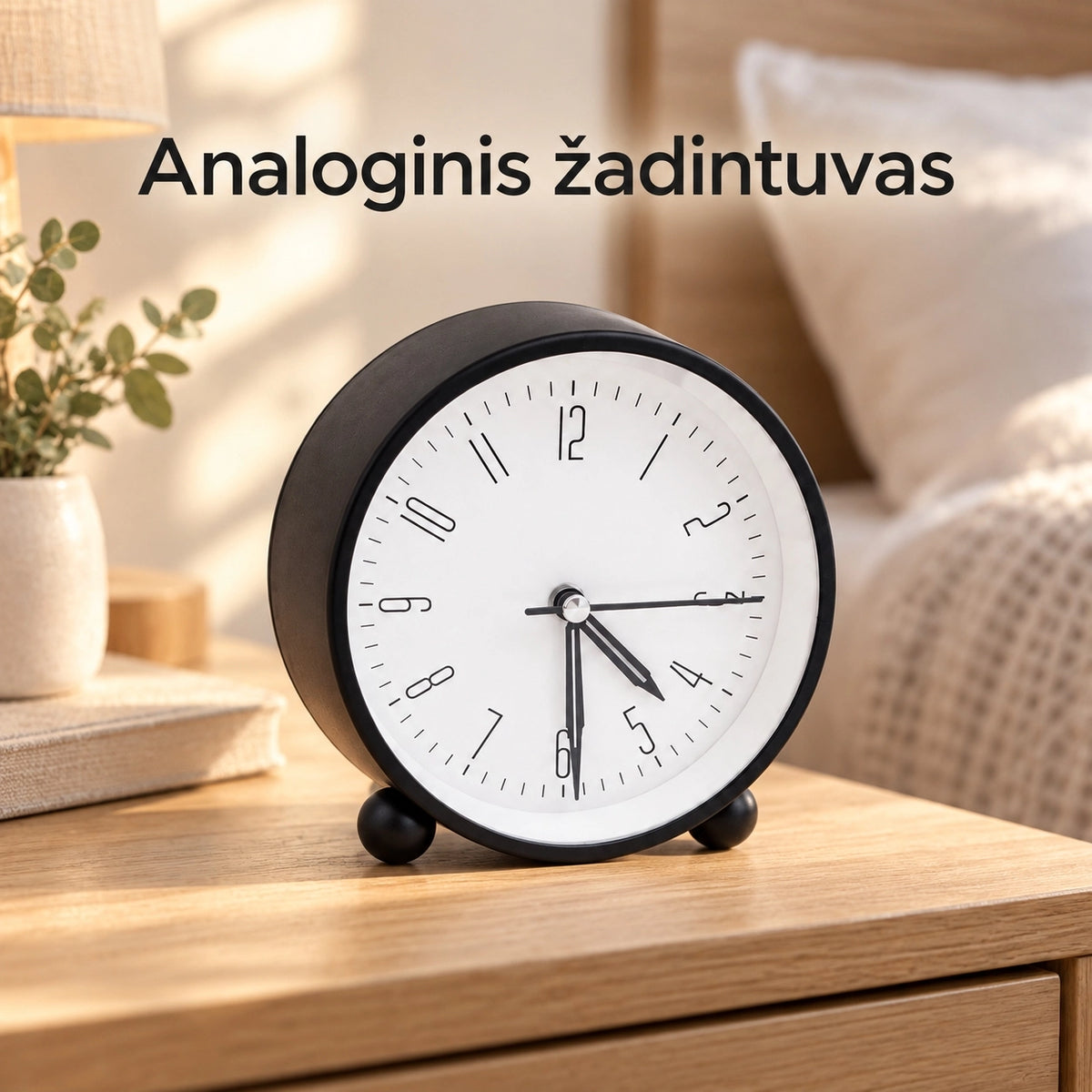 Klasikinis laikrodis su varpeliais