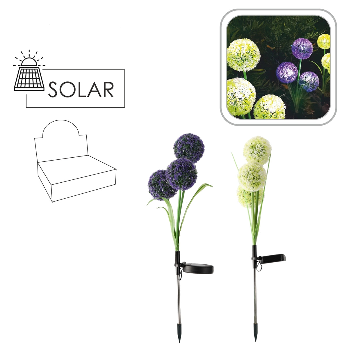 LED sodo dekoracija „Česnakas“ , 68 cm