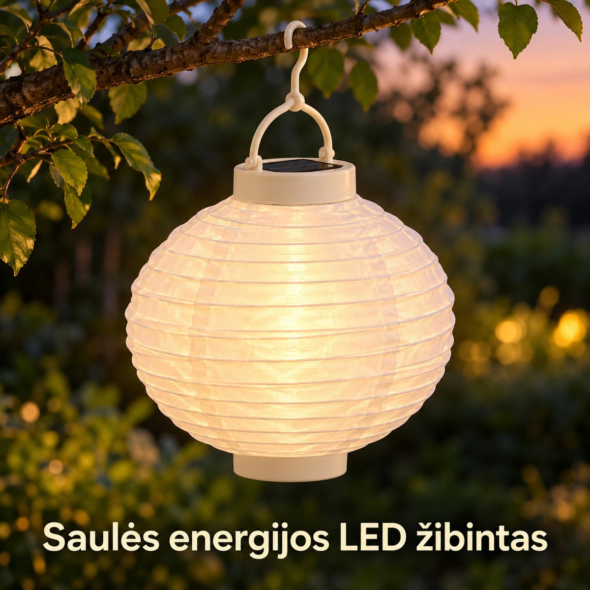 Pakabinamas saulės energijos LED žibintas „festival“, 20 cm