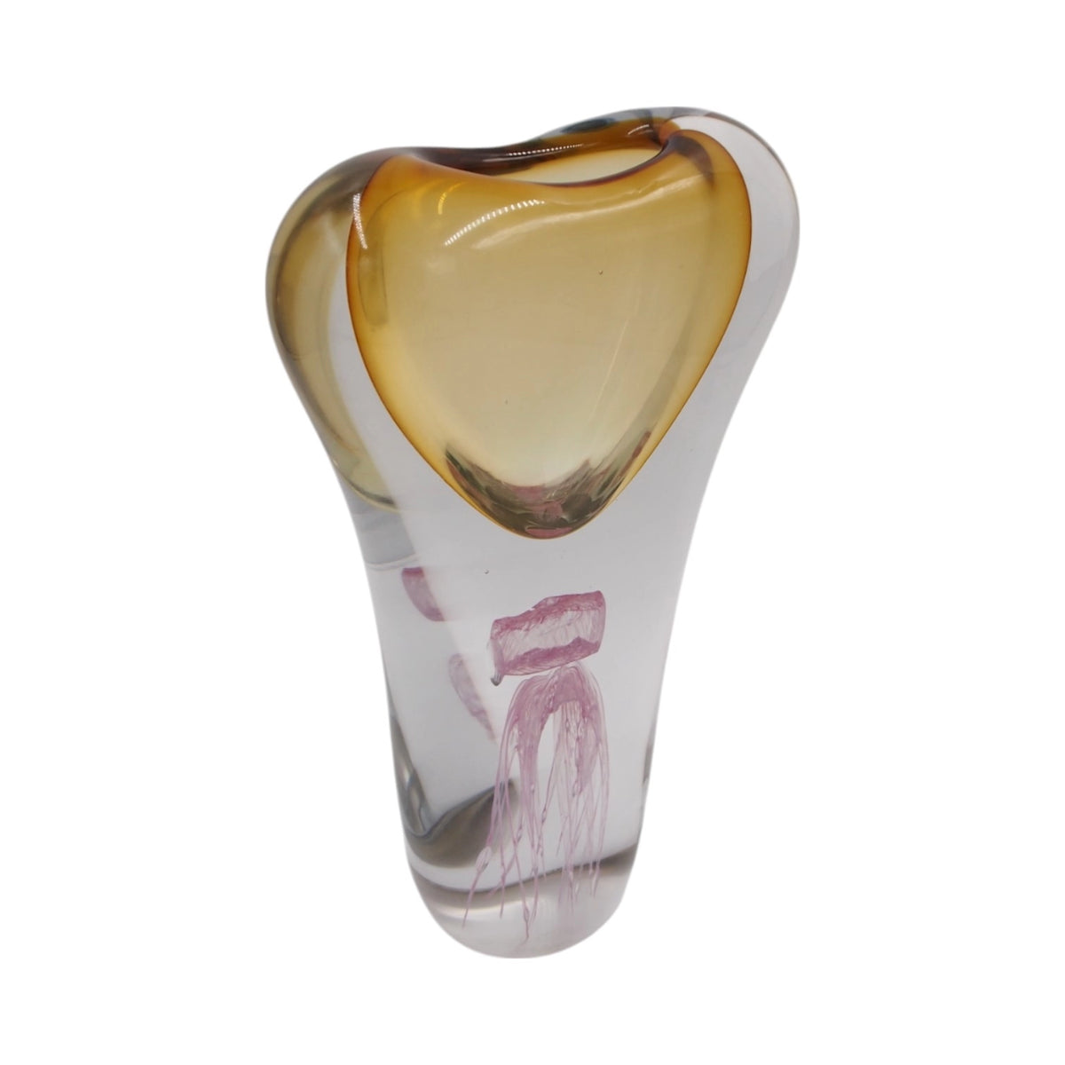 Stiklo skulptūra-vaza 18×8.5×31 cm