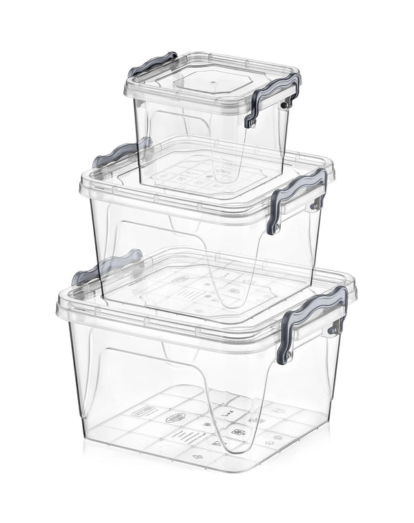 3 dalių kvadratinių dėžučių rinkinys Multi Box