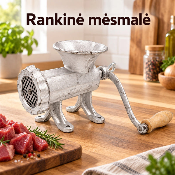 Aukštos kokybės rankinė mėsmalė Nr. 12