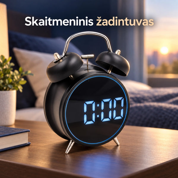 Elektroninis laikrodis su skaitmeniniu ekranu