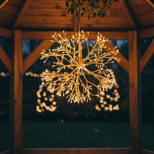 Kalėdinė LED amalų dekoracija, 40 cm, auksinės spalvos