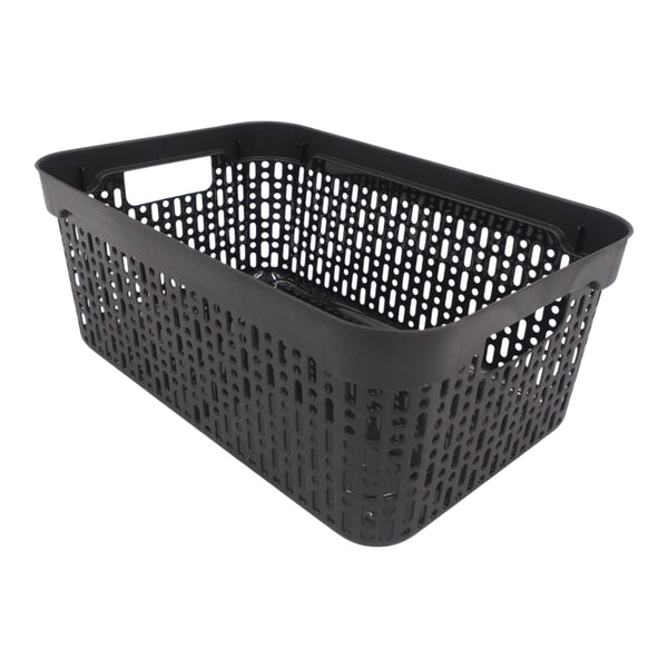 Plastikinė dėžutė su skylutėmis, 30 × 20 × 12 cm JUODA