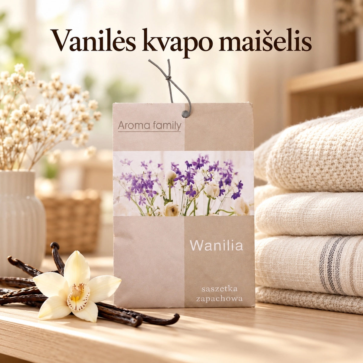 Vanilės kvapo maišelis „Aroma family“