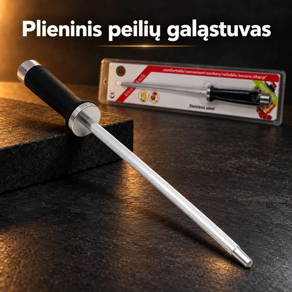 Virtuvinių peilių galąstuvas su rankena